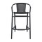 Merrick Lane Lille Set of Four Restaurant Style Barstool with PE Rattan Seat for Indoor/Outdoor Use
